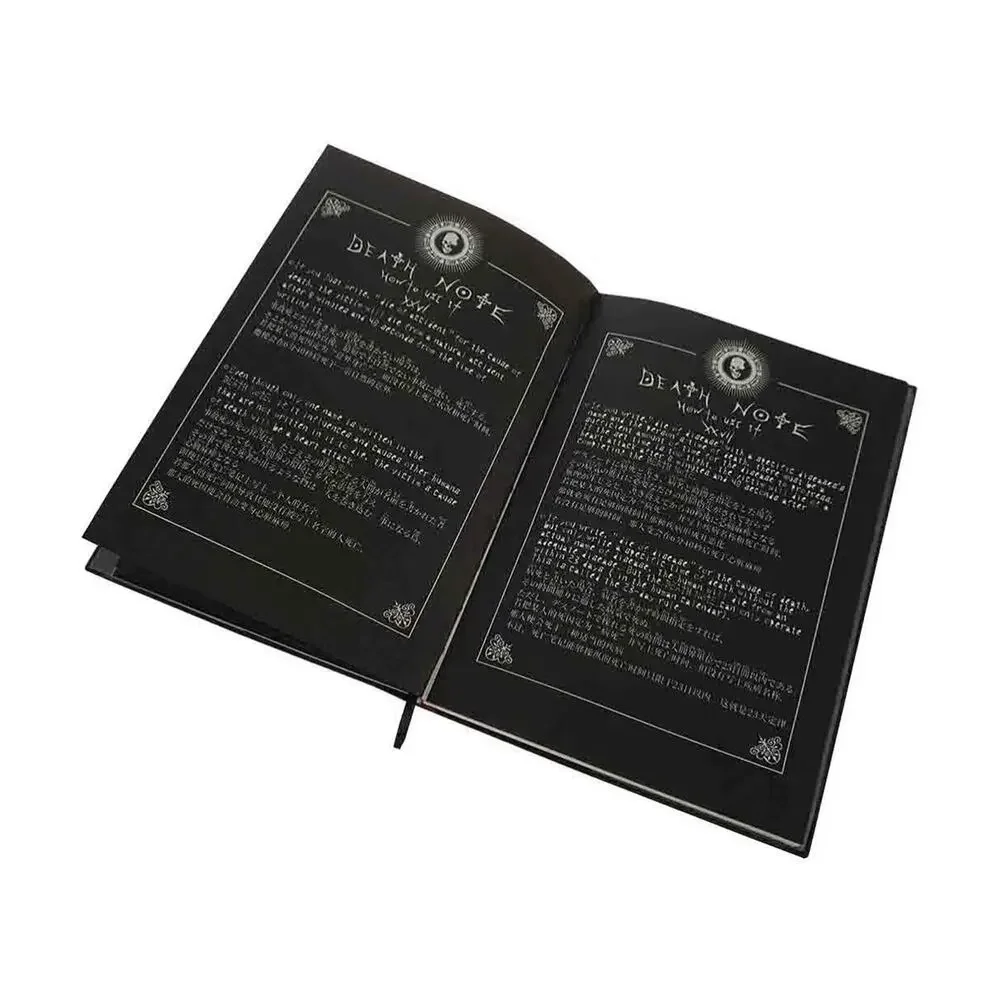 Anime Death Note Cosplay Notebook with Feather Pen, Necklace